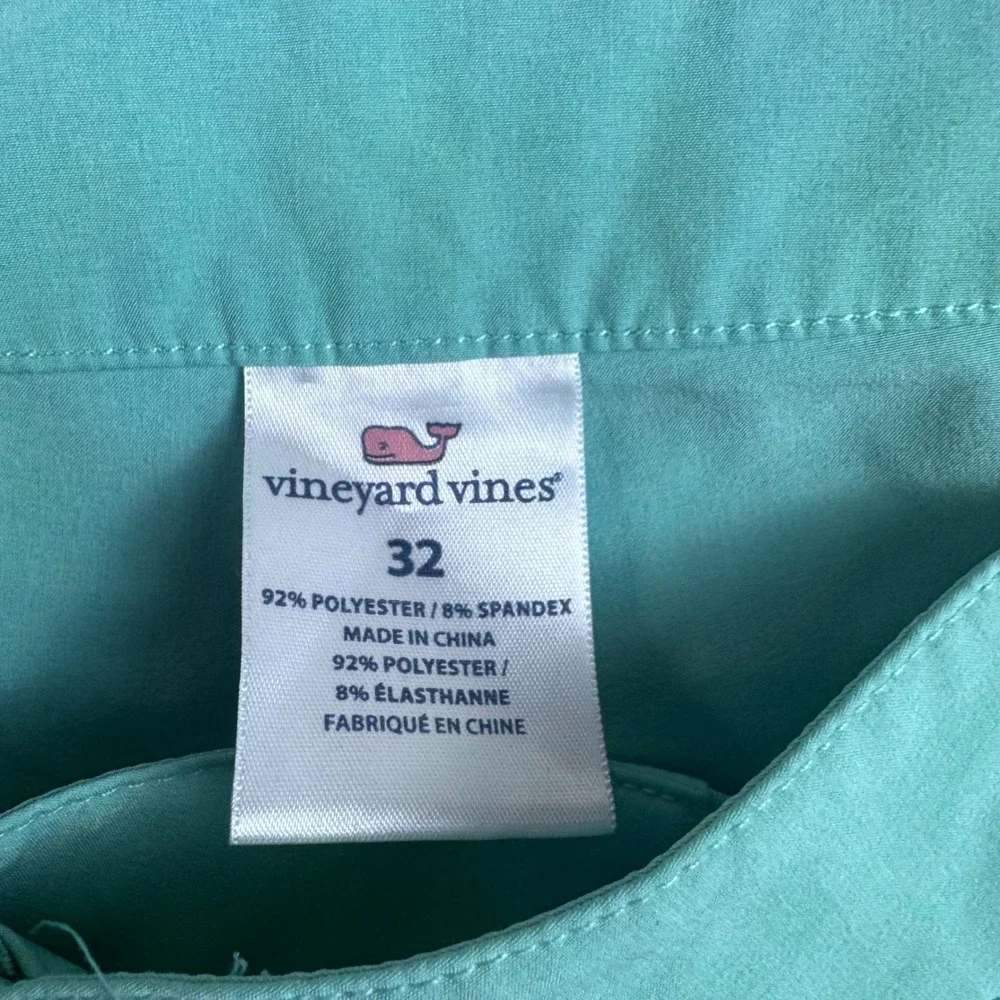 Vineyard Vines Mens Turquoise Green Performance Board Shorts Swim Trunks Size 32